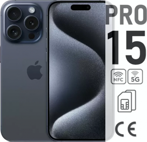 Смартфон Apple iPhone 15 Pro 256ГБ синий титан