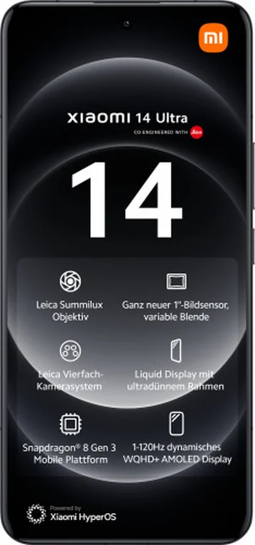 Смартфон Xiaomi 14 Ultra 16/512 ГБ, Черный