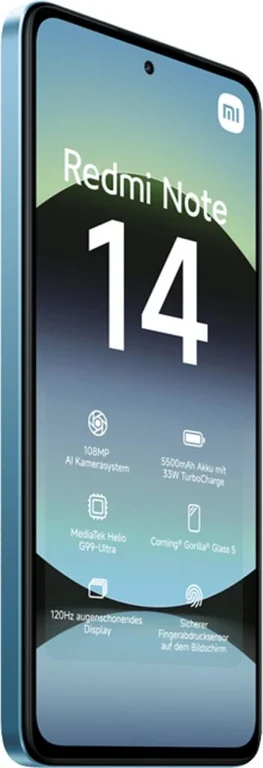 Смартфон Xiaomi Redmi Note 14 8/256 ГБ (NFC) RU, голубой