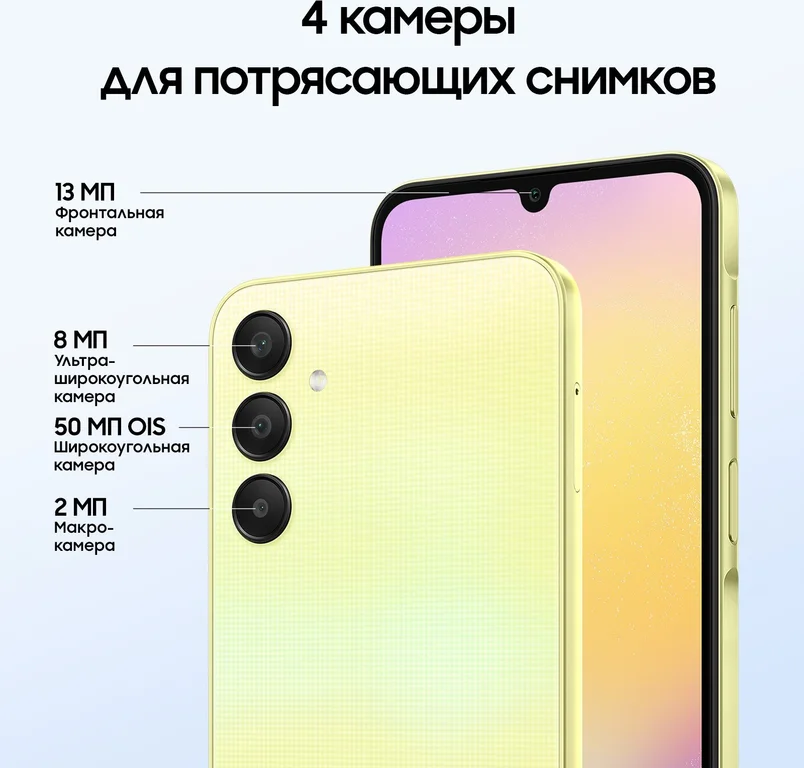 Смартфон Samsung Galaxy A25 8/256Gb, Yellow