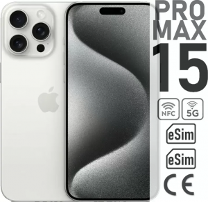 Смартфон Apple iPhone 15 Pro MAX 256ГБ белый eSIM